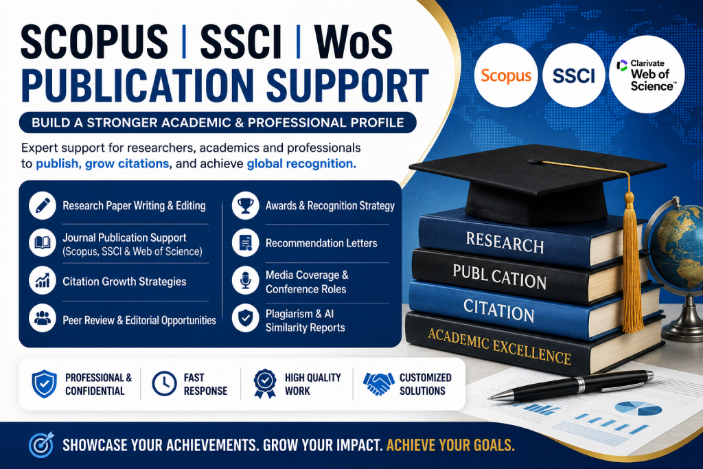 I help researchers, academics, and professionals strengthen their academic profiles with expert guidance and strategic support.